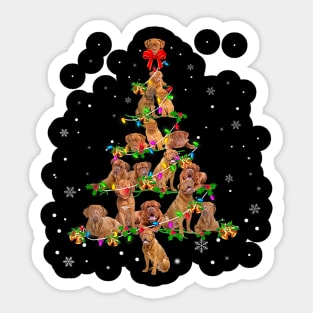 Dogue de Bordeaux Christmas Tree X-Mas Sticker